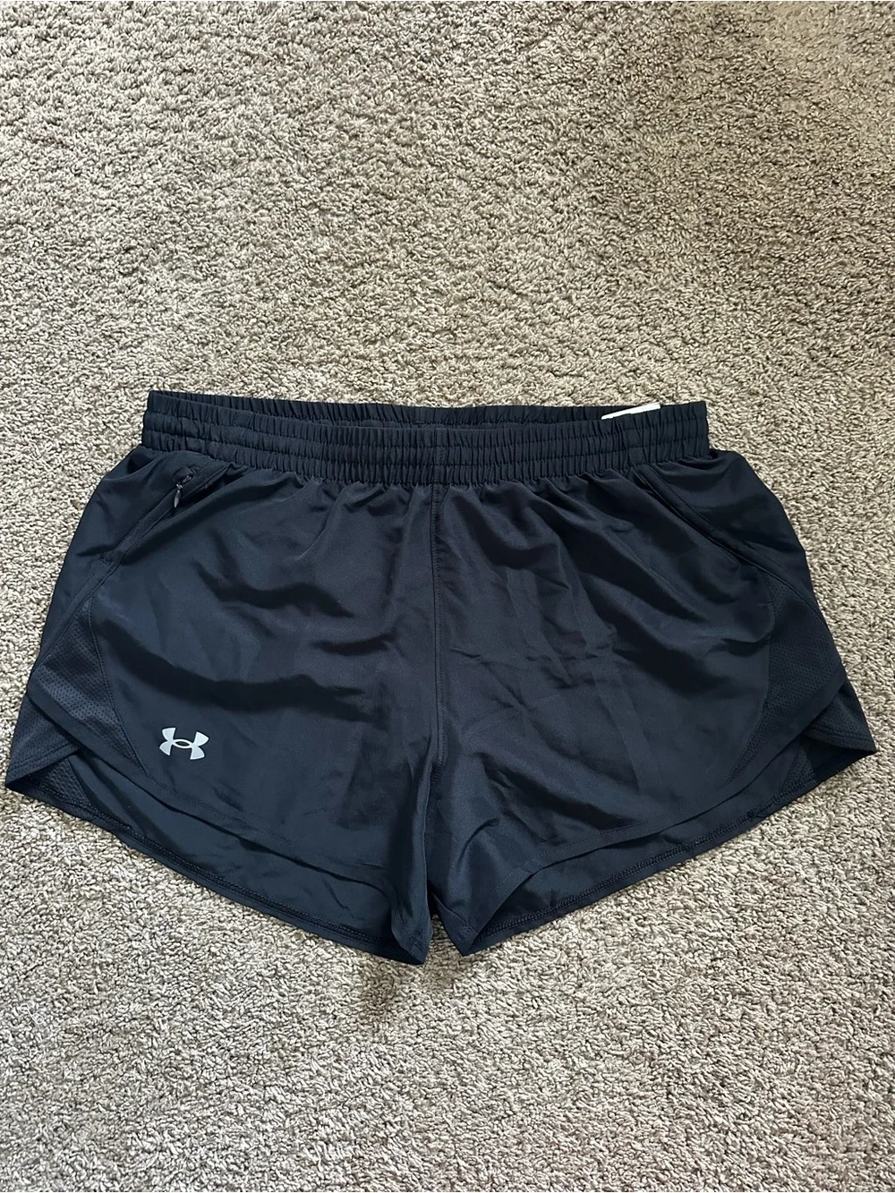 Under Armour Women’s Black Athletic Shorts with Logo